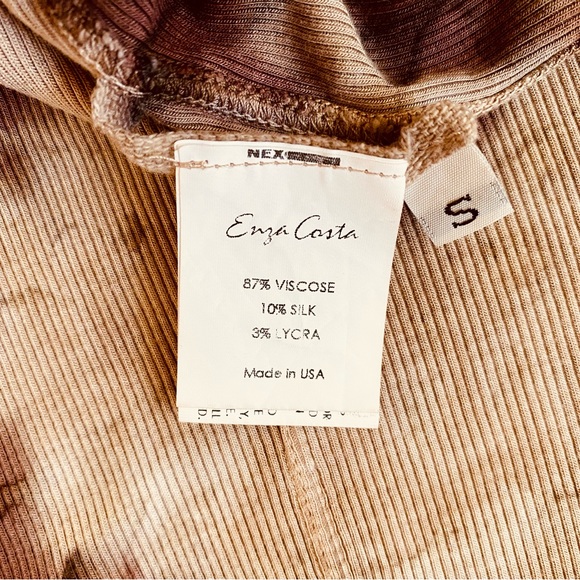 Enza Costa Rib Tank MIDI Dress in Coffee Patina - Picture 6 of 7